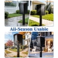 thumbnail image 5 of Esheno All in One Locking Mailbox Galvanized Steel with Combo Lock Key Weatherproof for Mail Packages Black, 5 of 7