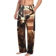 thumbnail image 6 of Sigee Deer American Flag Vintage print Men's Pajama Pants Lounge Sleep Bottoms with Elastic Waistband and Pockets-Medium, 6 of 6