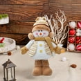 thumbnail image 5 of CuiLiyq Adjustable Standing Christmas Gnomes, Doll Stuffed Plush with Retractable Spring Legs, Christmas Decor Ornaments Winter Home Decor (Round Hat Snowman), 5 of 6