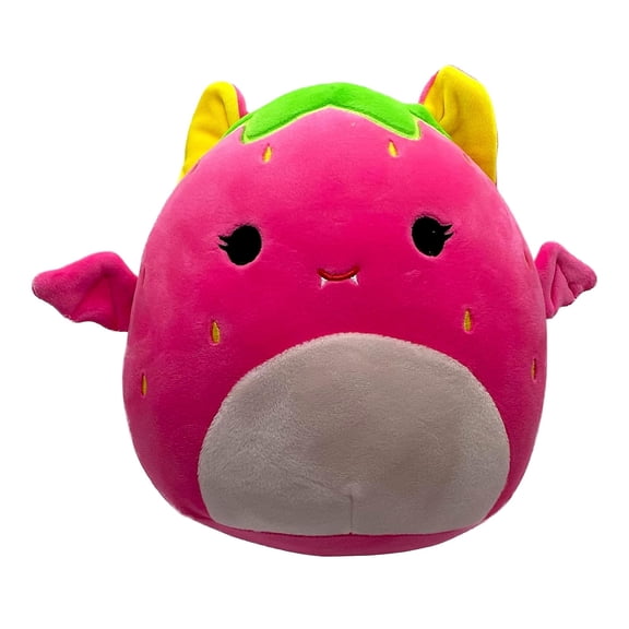 Squishmallows 8" Gwendolyn Fruit Bat Bright Strawberry Blacklight Winged Plush