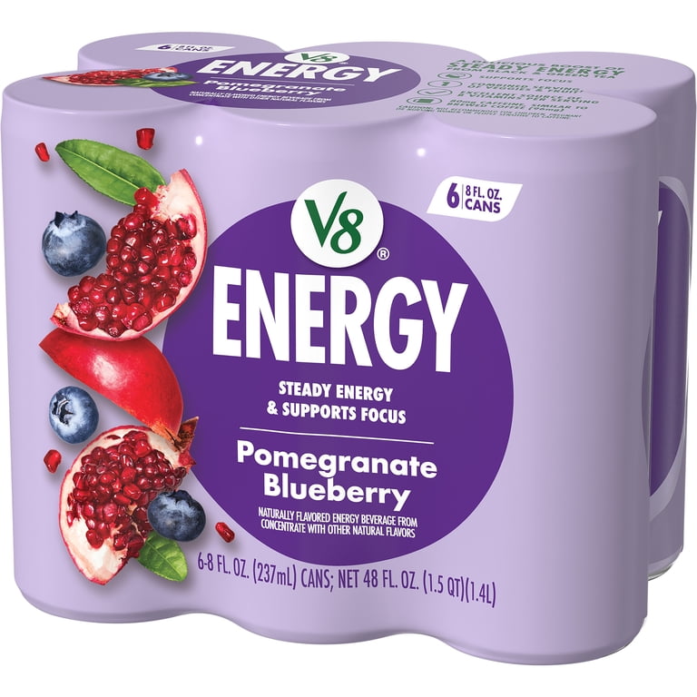 V8 Energy Pomegranate Blueberry, 8 fl oz Cans, 24 Pack photo 4