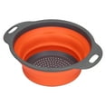 thumbnail image 2 of Collapsible Colander, Drain Drain Basket Folding Fruit Basket Basket Silicone Round Folding Fruit Drain Vegetable Washing Basket with Handle for Home Kitchen, 2 of 7