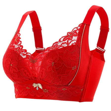 

GWAABD Sports Bra Is Comfortable Shockproof and Slim Women Lace Bralette Underwear Push Up Bra Summer Thin Bow Lingerie