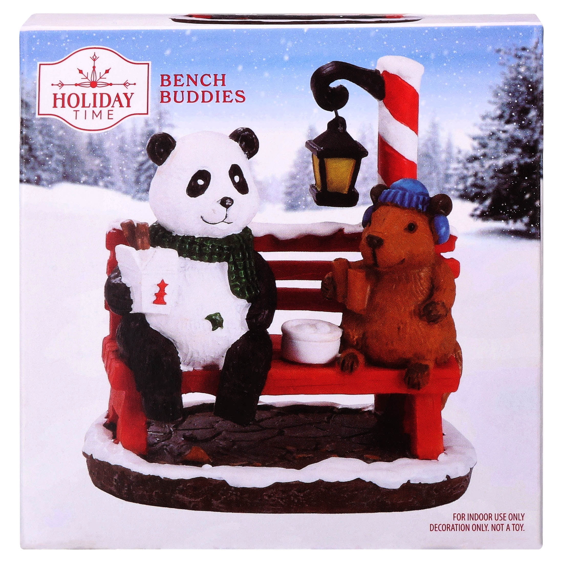 Bench Buddies Christmas Village Decorative Figurine, Multicolor, 3.5", by Holiday Time