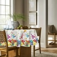 thumbnail image 3 of Birthday Tablecloth 60x60 Inch Round Happy Birthday Balloon White Washable Seasonal Cover for Party, Picnic, Dinner Decor Perfect for Kids and Adults, 3 of 6