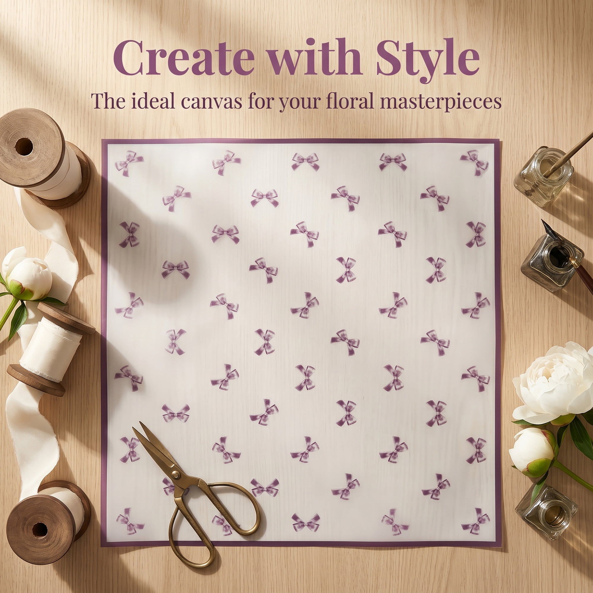 Unique Bargains Waterproof Luxury Matte Gift Wrapping Paper for Bouquet Purple 21.3"x21.3"
