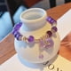 thumbnail image 5 of Pulsera de amatista natural para mujer, micro set, cristal de circón, bolso, pulsera, alto sentido, novias, joyería de mano, regalo 17cm, 5 of 5
