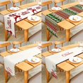 thumbnail image 2 of Christmas Reindeers Santa Red Black Buffalo Check Decorative Table Runner for Home Dining Table Festival Party Multiple Size, 2 of 4