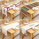 thumbnail image 2 of Christmas Reindeers Santa Red Black Buffalo Check Decorative Table Runner for Home Dining Table Festival Party Multiple Size, 2 of 4