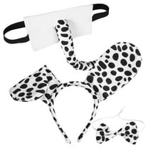 BESTYASH Dalmatian Animal Print Headband with Multi-Fabric Ears for Party Decorations and Costume Accessories 1 Set