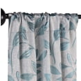 thumbnail image 2 of Superior Blackout Leaves Curtains Set of 2, Light Filtering Rod Pocket Curtain Panel Set, Teal, 26"W x 63"L, 2 of 8