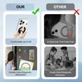 thumbnail image 3 of RIHJIN-Double Sided Magnetic Silicone Ring Grip Phone Holder, Soft and Portable, Strong Magnetic Attraction, Compatible with iPhone 17/16/15/14/13/12 MagSafe Phone Case Accessories (Black), 3 of 4