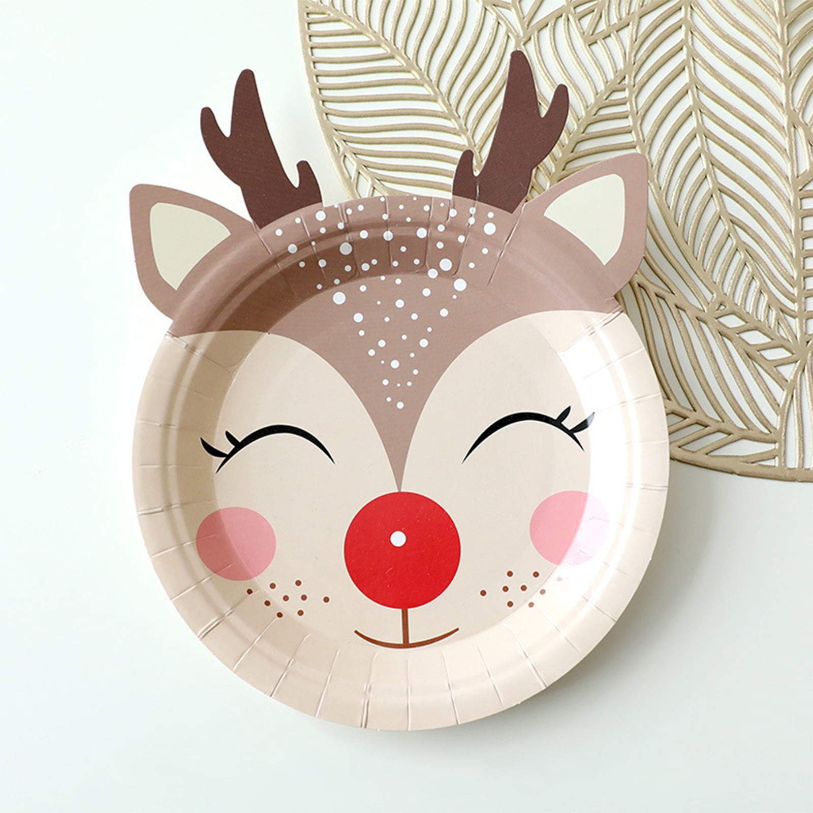 HOARBOEG 20Pcs Christmas Shaped Paper Plates – Santa, 9.25in – picture 7