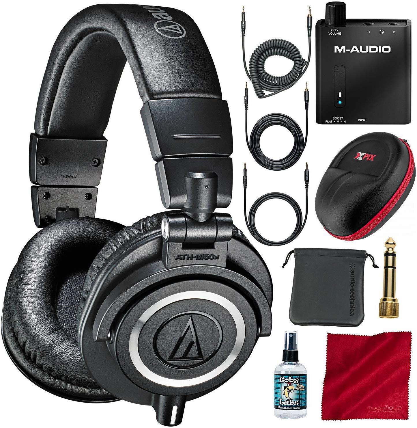AudioTechnica ATHM50x Professional Monitor Headphones and Deluxe