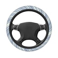 thumbnail image 4 of YFYANG Universal Elastic Blue Line Texture Car Steering Wheel Cover, Non-Slip Sweat Absorbent, 4 of 8