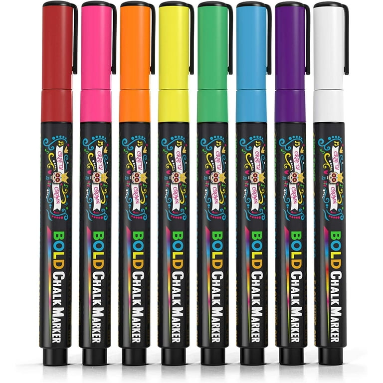 8 Pack Erasable Liquid Chalks Marker Pen Dry Erases Markers
