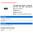 thumbnail image 2 of Rear Right Wheel Cylinder - Compatible with 1976 - 1978, 1980 - 1983 Jeep CJ5 1977 1981 1982, 2 of 2