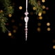 thumbnail image 4 of Adornos colgantes para árbol de Navidad | Decoración colgante de cristal acrílico rosa, cuentas de perla de lujo, elegante decoración de 9 pulgadas para hogar, fiestas, exposición romántica diaria, 4 of 6