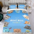 thumbnail image 4 of Bimi Boo y Amigos Conjunto de sábanas temático, trío de piezas, cómodo y amigable con la piel, diseño único, regalo de decoración para el hogar para familiares, amigos y fans,135cm *200cm, 4 of 6