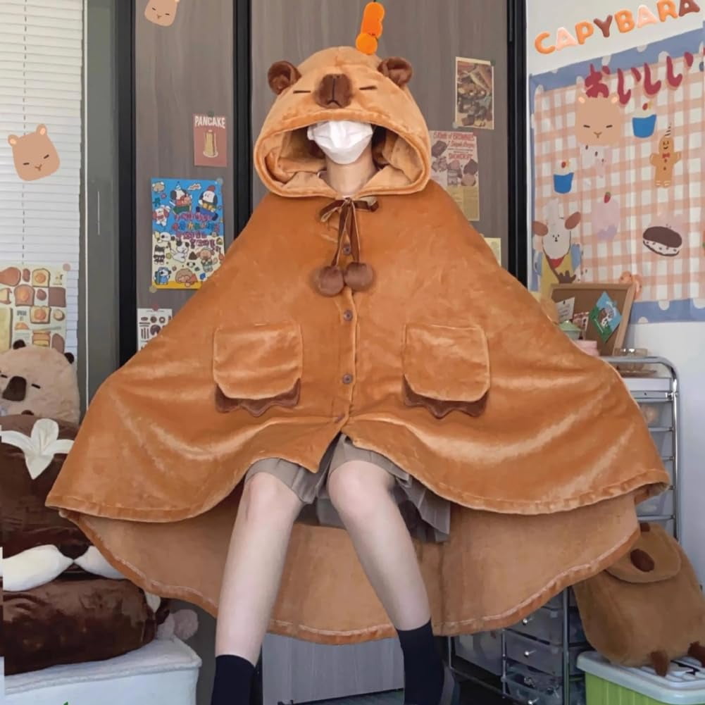 Bat Snug Wearable Blanket Hoodie Cute Bat Cape Halloween Costume for Adults