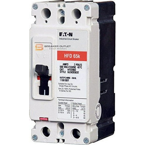Eaton Cutler Hammer FD2040 2 Pole 40 Amp 600v 35kA Circuit Breaker FD