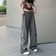 thumbnail image 3 of Gibobby Pantalones deportivos de mujer Pantalones Cargo holgados para mujer, pantalones de chándal de Hip Hop, pantalones de pierna ancha holgados informales(Gris,M), 3 of 5