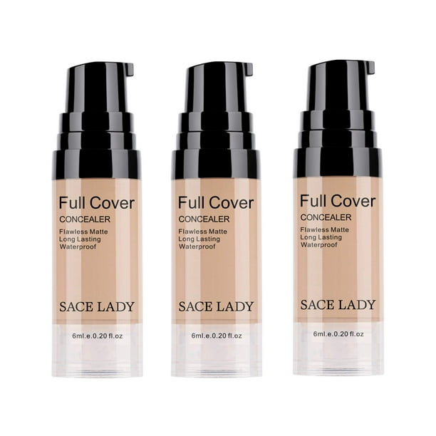 Corrector SACE LADY de cobertura completa, impermeable, mate, 6 ml, paquete de 3