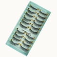 thumbnail image 1 of Xihbxyly Pestañas 3D, Pestañas Gruesas de Aspecto Natural, Pestañas Largas y Rizadas de Tira Completa, Estilo Glamuroso y Sutil, Pestañas Reutilizables, Maquillaje para Bodas, Look Perfecto para Self, 1 of 7