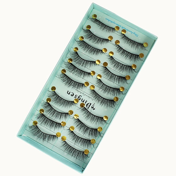 Xihbxyly Pestañas 3D, Pestañas Gruesas de Aspecto Natural, Pestañas Largas y Rizadas de Tira Completa, Estilo Glamuroso y Sutil, Pestañas Reutilizables, Maquillaje para Bodas, Look Perfecto para Self