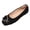 Fashion Shoes - Black, variant on Slip On Shoes for Women Closed Toe Square Front Faux Suede Ballet Flats Statement Metallic D-Ring Buckle Decor Elegant Office Work Business Casual Footwear