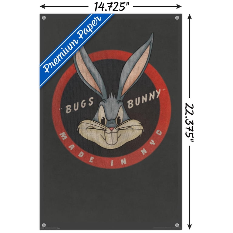 Looney Tunes - Bugs Bunny - NYC Wall Poster with Push Pins, 14.725