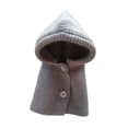 thumbnail image 4 of Gorro de invierno para mascotas, capucha para perros, gorro cálido para animales pequeños, gatitos, perros medianos a grandes M gris, 4 of 8