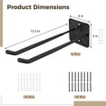 thumbnail image 4 of 4 PCS Heavy Duty Garage Hooks, 12.2 in Wall Mount Long Hangers with Non-Slip Coating, Strong Metal Hooks for Chairs, Power Tools, Garden Tools, Ladders, Tires, Garage Organization, 4 of 5