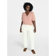thumbnail image 5 of Terra & Sky Women's Plus Size V Neck Tee with Elbow Sleeves, Sizes 0X-5X, 5 of 5