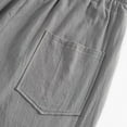 thumbnail image 2 of Gray Mens Faux Linen Pants for Man Thin Ruched Paperbag Straight Leg Basic Long Leg Fall Summer 2026 Clothes Regular Fit 3XL, 2 of 8