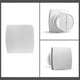 thumbnail image 4 of Ventilador de escape de baño Cocina de salida de 4 pulgadas 2200RPM Blopero Ventilador Pared Reemplazable Extractor de flujo de aire para el hotel Office Plata sidaley  TO001498-02B, 4 of 7