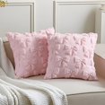 thumbnail image 1 of Juego de 2 fundas de almohada Mixweer Bow, color rosa, 46 x 46 cm, suaves, 1 of 7