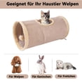 thumbnail image 3 of Juguete para gatos con forma de tubo de conejo, túnel de agilidad para gatos, túnel de juego plegable hecho de gamuza para todos los gatos y animales pequeños., 3 of 6
