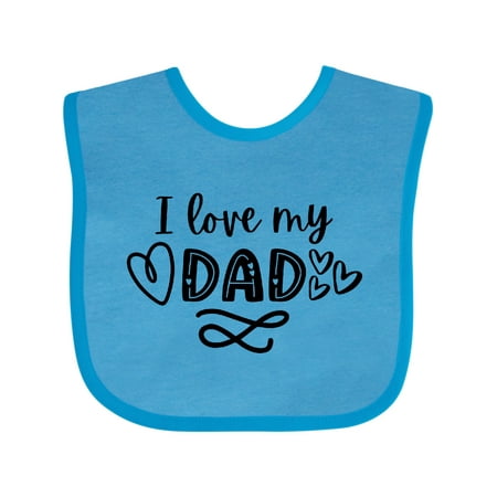 

Inktastic I Love My Dad with Hearts Boys or Girls Baby Bib