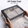 thumbnail image 3 of Lupa de lectura NQ con luz aumento 3X 4 luces LED A4 rectangular, 3 of 4