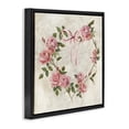 thumbnail image 2 of Stupell Industries Cottage Rose Heart Wreath Black Floating Frame Canvas Art, 18 x 18, by Sally Swatland, 2 of 7