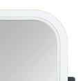 thumbnail image 4 of Kate and Laurel Hogan Wood Radius Rectangle Pivot Mirror, 20 x 30, White, Decorative Adjustable Transitional Mirror for Wall with Rectangular Mango Wood Frame, 4 of 9