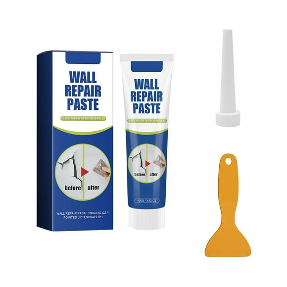 Binwennn 1pc White Wall Paste Household White Wall Crack Paste To Cover Stains Refurbished White Wall Paste Dry Solution Fast Patch Drywall Cellulose Sanding Sealer Wall Plaster Filler Crack Filler