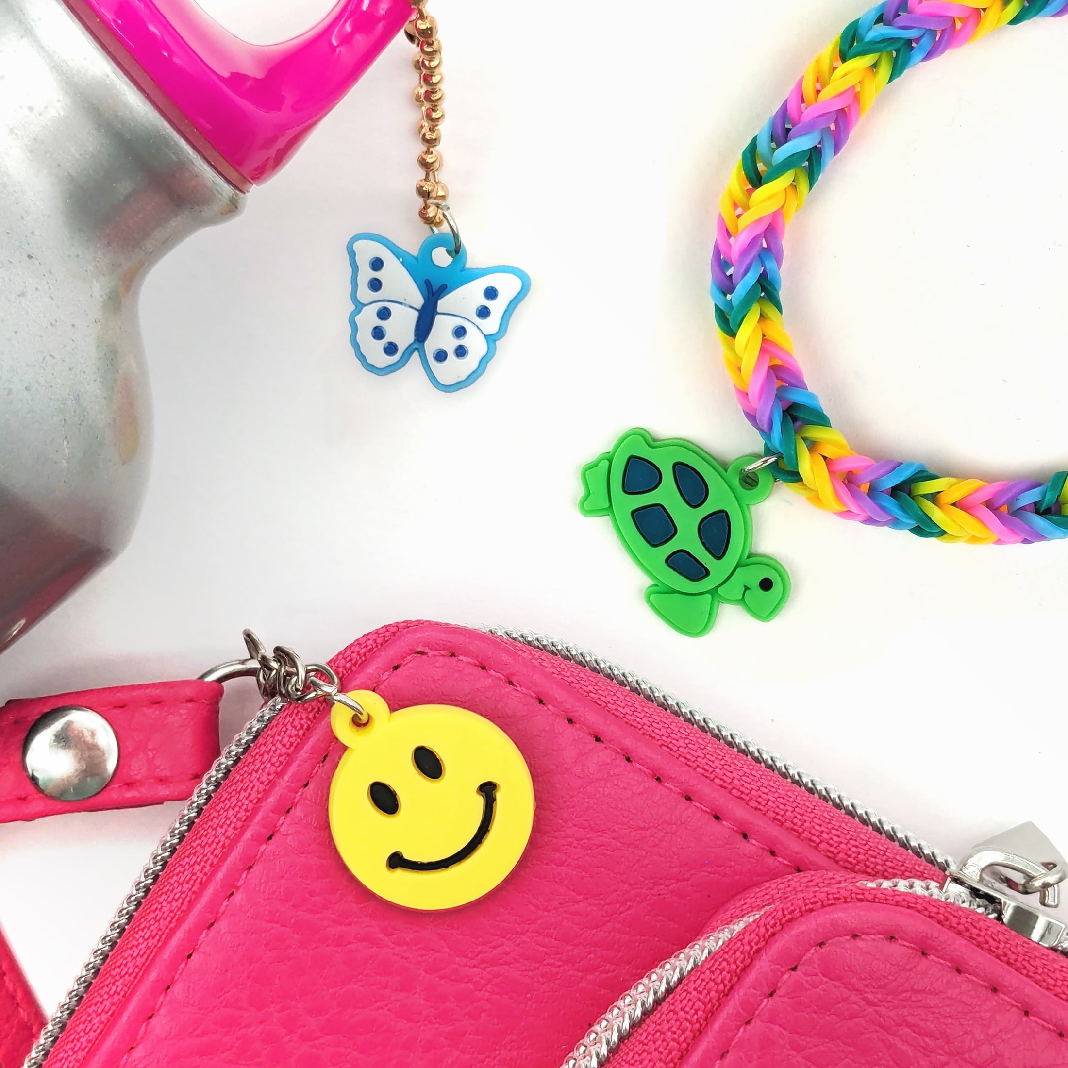 (3 pack) Hello Hobby Silicone Jewelry Charms for Bracelets, Necklaces, & Crafts, Cute Charms for Kids, 20 Pieces