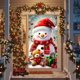 thumbnail image 4 of 180x90cmChristmas High-end Santa Claus Snowman Reindeer Polyester Material Decoration Door Curtain Hanging Decoration, 4 of 4