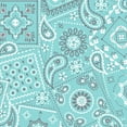 thumbnail image 2 of Waverly Inspirations Cotton 44" Bandana Aqua Grey Color Sewing Fabric by the Yard, 2 of 2