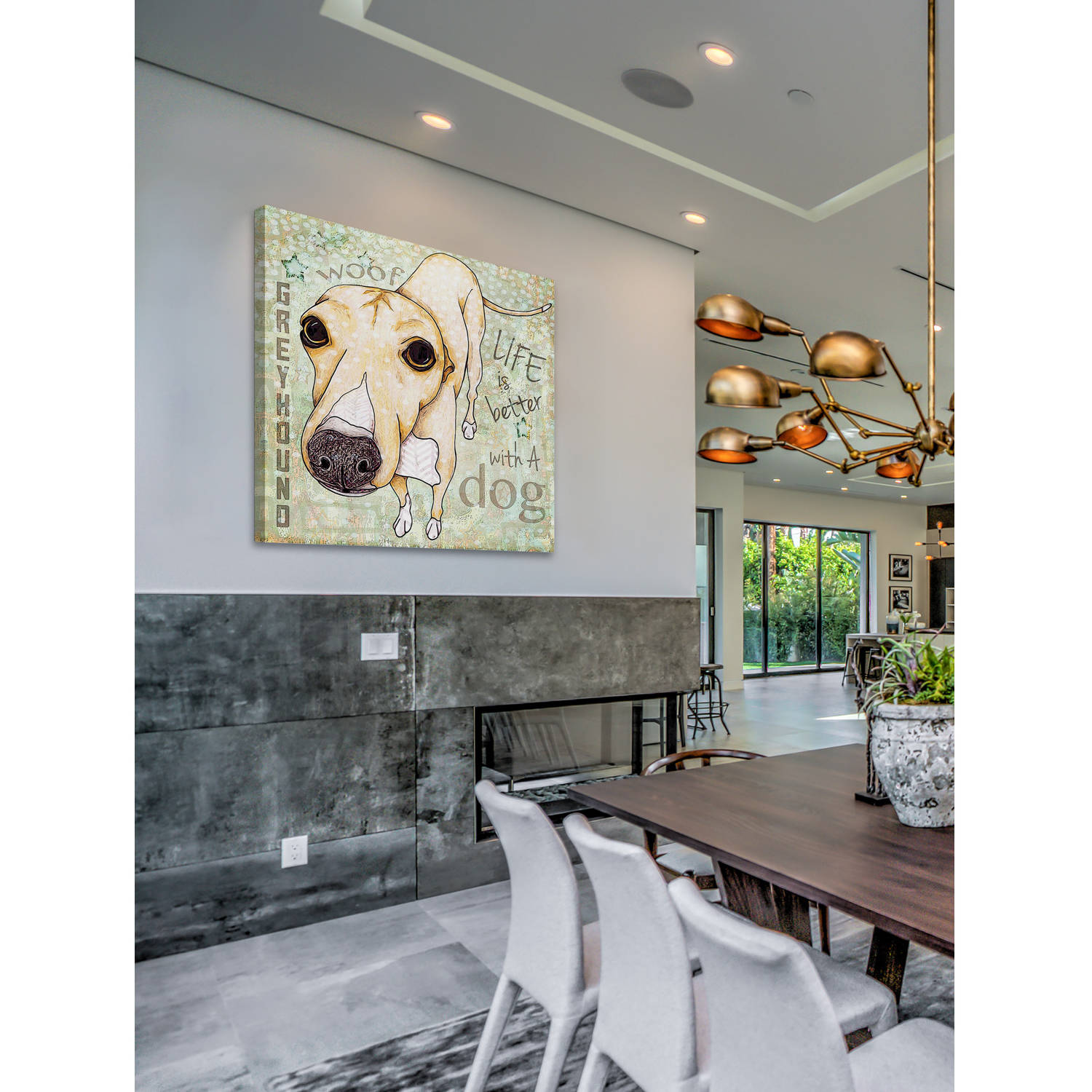 Marmont Hill "Greyhound Pop Art II" by Stephanie Gerace Painting Print on Wrapped Canvas