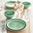 thumbnail image 5 of The Pioneer Woman Colette 12-Piece Stoneware Dinnerware Set, Green, 5 of 14