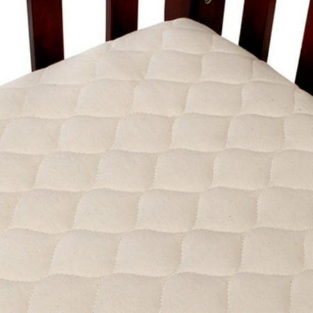 UPC: 0080074827611 | American Baby Company Waterproof Quilted Fitted Portable/Mini Crib pad cover made with Organic Cotton Top Layer  Natural Color