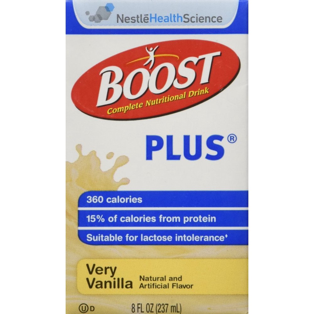 27 PACKS Nestle Boost Plus Very Vanilla 8oz Brikpaks